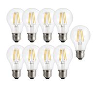 9 X LED Filament Ampoule Forme de Poire A60 7W E27 Clair 770lm Blanc Chaud 2700K