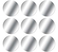 9 X Metal Telephone Plates (9 Rounds) With 3m Adhesive For Magnetic Car Phone Holder/Magnet Car Phone And Other Magnetic Products, Silver