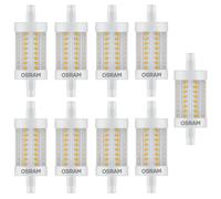 9 X Osram Ampoules LED Star Line 78Mm 8W = 75W R7S Chaud 2700K Dimmable
