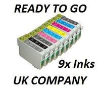 9 X T1571-9, Ensemble des Cartouches d'encre Compatible pour EPSON Stylus Photo R3000 - Encre pigmentée - (ENCRES DE Tortue) T1571 T1572 T1573 T1574 T1575 T1576 T1577 T1578 T1579
