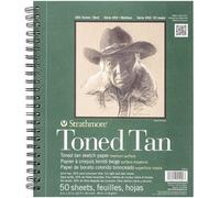 (9"x12") - Strathmore 412-9 400 Series Toned Tan Sketch Pad, 23cm x 30cm Wire