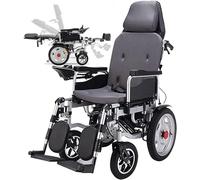 90-180° Lie Flat Wheelchairs Flying Car with High Back Electric Power Reclining Wheelchair Elderly Mobility Vehicles Disabled Aids Scooters(B)