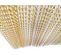 90 * 200cm Aluminium Chain Curtain Roller Blind Stores Fly Insect Control Screen for Door Window Home Decoration, Golden