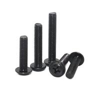 90/40/20/10pc Black Carbon Steel M1.4 M2 M2.5 M3 M3.5 M4 M5 M6 PWM Cross Pan Round Head With Washer Collar Screw Bolt(10mm,M3.5X40pcs)