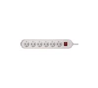 "90°" 6-Way Power Strip - Coupe-circuit - CA 230 V - 3500 Watt - connecteurs de sortie : 6 - 2 m cordon - blanc