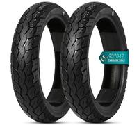 90/70-12 Pneu sans chambre à air pour Motocyclette, 90/70/12 Remplacement avant ou arrière avec Profil Tout-Terrain 90 70 12 4 PR Renforcé 250 kPa Charge max Universel(2pcs)