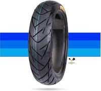 90/80-12 Pneu Tubeless 4PR | 90/80/12 Résistant aux Punctures et à l'Usure | 90 80 12 Compatible Avant/Arrière | Charge Max 190kg, Vitesse J, 250kPa | for Scooter, Moped, Mini-Bike