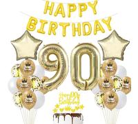 90 ans Anniversaire Femme Déco Ballon 90 ans Anniversaire Décoration Or 90 ans Fête Décoration Champagne Or 90 Anniversaire ballon Homme Femme Décoration Anniversaire 90 ans Ballon 90 ans Or
