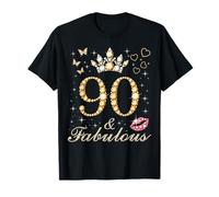 90 Ans et Fabuleuse 90e Anniversaire, 90 Ans et Fabuleuse Reine T-Shirt