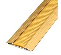 90 CM Avec Clous Et Vis Bandes Transition Sol, Aluminium Métal Barre Seuil, Pour Moquette & Carrelage, Vinyle Stratifié Couvrant Les Espaces(Gold)