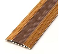 90 CM Avec Clous Et Vis Bandes Transition Sol, Aluminium Métal Barre Seuil, Pour Moquette & Carrelage, Vinyle Stratifié Couvrant Les Espaces(Brown)