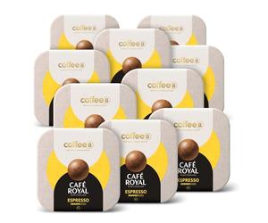 90 Coffee Balls Espresso - Boules de café haut de gamme 100% compostable - Spécialement conçues pour l'utilisation de la machine à café CoffeB by Café Royal