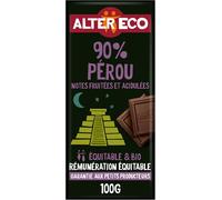 90% Dark Chocolate Tablet-Intense Cocoa Notes-Organic & Fair Trade-Peru-100g