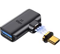 90 Degré Angle Usb C Magnétique Otg Adaptateur 10gbps Usb3.0 Femelle Vers Type C Mâle Angle Droit Magnétique Convertisseur Pd 100 W, Pour Téléphone Intelligent Clés Usb Souris Clavier