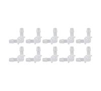 90 Degree Elbow Hose Connector 10Pcs | PE Material for Pump & Silicone Tubes | Safe, Neutral - Scent Fittings | L Shape Adapter for Pharmaceutical/Food/Laboratory (7.9mm)