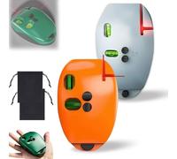 90 Degree Electronic Red Light Scale, Red Light Level, Green Self Leveling Cross Line Red Light Level with Horizontal and Vertical Lines,Protable for Construction (Gray+Yellow)