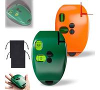 90 Degree Electronic Red Light Scale, Red Light Level, Green Self Leveling Cross Line Red Light Level with Horizontal and Vertical Lines,Protable for Construction (Green+Yellow)