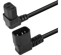 90 Degree IEC320 C14 Down Angle C13 PDU Power Extension Cord,C14 Male to C13 Female Right Angle Power Cable for Computers,Scanner-50cm(Right C14 to Down C13)