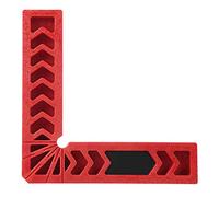 90 Degree Positioning Corner Clamp L type Right Angle Ruler, High Hardness Engineering Plastics 15x15cm/5.9x5.9in Red, for Woodworking Picture Frames Carpenter Tool