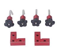 90 Degree Positioning Square | Aluminum Alloy Right Angle Clamp for Woodworking | Corner Clamping Tool for Drawers/Picture Frames/Cabinets | 2 Squares & 4 Clamps