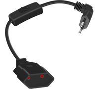 90 Degree Power Cable Short Euro Extension Cable with Switch,Type-C Flat Eurostecker over Type-C Eurobuches,2.5A/250V 0.75mm² for Monitor,TV (Black)