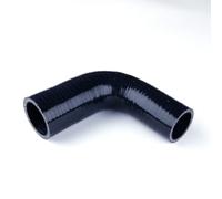 90 degrés 16-22mm coude coude réducteur en silicone coupleur tuyau renforcé à 3 couches turbo/refroidisseur/tuyau d'aspiration des tuyaux hydrauliques industriels (16-22mm, noir)