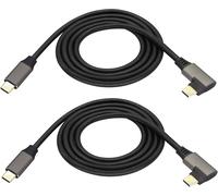 90 Degrés Angle Droit&Gauche Type C 3.1 Usb Mâle À Mâle D'Extension Câble 4K@60Hz Connecteur Câble Prend En Charge,Données,L'Audio,Vidéo Câble,Compatible Samsung S10 S8,(1M/2Pack)
