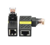 90 degrés Cat 6 ethernet Extension Adaptateur 180 degrés Rotatif RJ45 mâle à Femelle réseau 1000Mbps Adaptateur connecteur pour Ordinateur, Ordinateur Portable, routeur - 2pcs