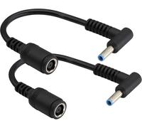 90 Degrés Dc 7,4Mmx5,0Mm Femelle À 4,5Mmx3Mm Mâle D'Alimentation Ordinateur Portable Câble Connecteur Charge Câble Pour Ordinateur Portable Hp Cordon D'Alimentation(15Cm/2Pack)