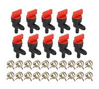 90 degrés de Carburant Valve Soupape des carburateurs Pièces 1/4 Pouces Tube 698181 494539 697944 35857 Ensemble de 10 avec 20 Clips en Plastique Durable Installation Easy