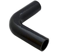 90 degrés en silicone Turbo et liquide de refroidissement Flexible renforcé Coude ID : 16 mm - Noir