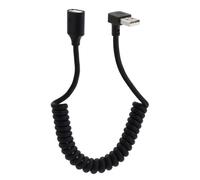 90 Degrés USB 2.0 Mâle à Femelle Câble à Bobine USB Câble à Ressort USB 2.0 Câble d'extension USB Rétractable Câble de Transmission de Données USB pour Imprimantes,Caméras (Angle vers le