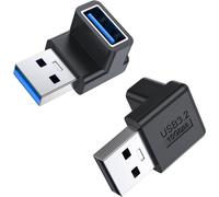 90 Degrés Usb 3.2 Adaptateur, 10 Gbps Up Et Down Angle Usb Un Connecteur Mâle À Femelle L Shape Extender Prend En Charge Le Transfert De Données Compatible Avec Disque Dur, Clavier[Z306]