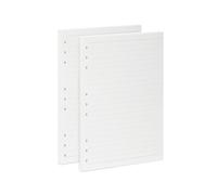 90 Feuilles B5 Recharge Papier en Lignées, 100 GSM Lignées 9 Trous Feuillets Mobiles Compatible Anneaux Classiques, Filofax, Organiseur - 18 x 25,5 cm