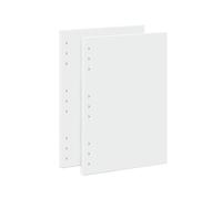 90 Feuilles Papier Recharge B5 en Vierges, 9 Trous Feuillets Mobiles de Papier Vierge Non Ligné - 100g/m² Universel pour Croquis, Journal et Bureau (18 x 25,5 cm)