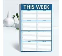 90 Feuilles Planificateur Hebdomadaire, Liste de contrôle magnétique Bloc-notes avec listes de choses à faire pour le bureau ou l’école, Bleu foncé, version anglaise