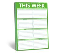 90 feuilles Planificateur hebdomadaire, Liste de contrôle magnétique Bloc-notes avec listes de choses à faire pour le bureau ou l’école, Vert Herbe (version anglaise)