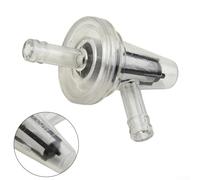 90° Inline Fuel Filter Clear Plastic for Scooter pour mx 90° | 90 degree bend, clear plastic housing, fits pour scooters, pour mx pour bikes, trials, easy flow monitoring