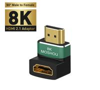 90 Male to Female Adaptateur de câble HDMI 2.1 8K mâle vers femelle, convertisseur de câble pour HDTV, PS4, PS5, ordinateur portable, prolongateur HDMI 4K femelle vers femelle ""Nipseyteko