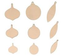 90 Mini décorations boules de Noël en bois - Artemio Beige G
