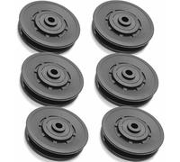 90 mm Roulement Poulie Musculation Nylon, Roue de Cable Poulie Universelle pour Appareils Gym, Poulie Roulements à Billes Domestique Utilisation pour Porte de Grange de Garage 6 pièces