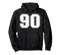 90 Number Ninety Team Sports Graphic Varsity Matching Sweat à Capuche