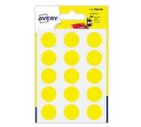 90 pastilles gommettes rondes,Diamètre 19 mm,jaune - Avery G