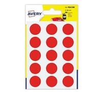 90 pastilles gommettes rondes,Diamètre 19 mm,rouge - Avery Rouge G