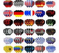 90 Pcs Ailettes pour Fléchettes,Ailettes de Fléchettes Standard en Pet,Lot de Extra Épais Durables Accessoire,Darts Flights Styles Différentes pour Fléchettes à Pointe Souple/Acier