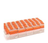 90 PCS/Kit Quick Home Wire Connectors Terminals 2/3/5 Pin Conductor With Lever Clamp Wiring Block Reusable Electrical Connectors NWPNLXEA(Orange 90PCS)
