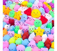 90 Pcs Mignon Squeeze Animaux Jouets Squishies , Squishy Kawaii Squishies Slow Rising Squeeze pour Fête d'enfant Cadeau de Noël, Cadeau d'anniversaire, Couleur et Style Aléatoires
