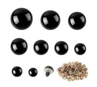 90 PCS Yeux de Securite Amigurumi 10/12/14/16/18/20/22/24/30mm Yeux de Sécurité avec Rondelles Yeux Amigurumi pour DIY Jouet en Peluche de Poupée avec Boîte