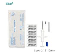 90 pièces 2.12x12mm FDX-B Microchips 134.2KHz Animal Microchip vétérinaire Pet Seringue RFID Injecteur Animal transpondeur Pet Tag - Type ST-Y01