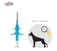 90 pièces 2.12x12mm FDX-B Microchips 134.2KHz Animal Microchip vétérinaire Pet Seringue RFID Injecteur Animal transpondeur Pet Tag - Type ST-Y04